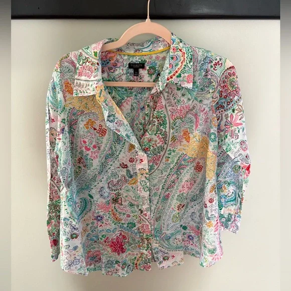 Beautiful Watercolor Paisley Button-Down - Picture 1 of 6